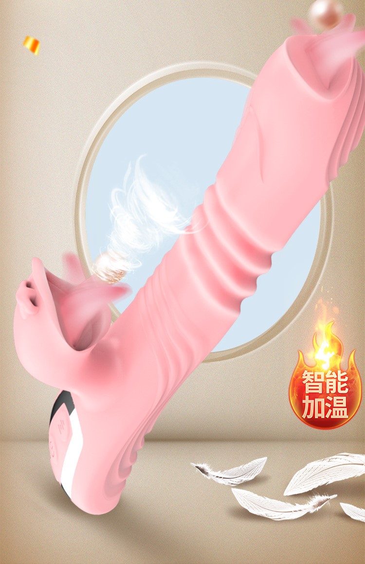 Máy rung âm đạo, liếm lưỡi, kéo giãn, làm nóng 42 độ