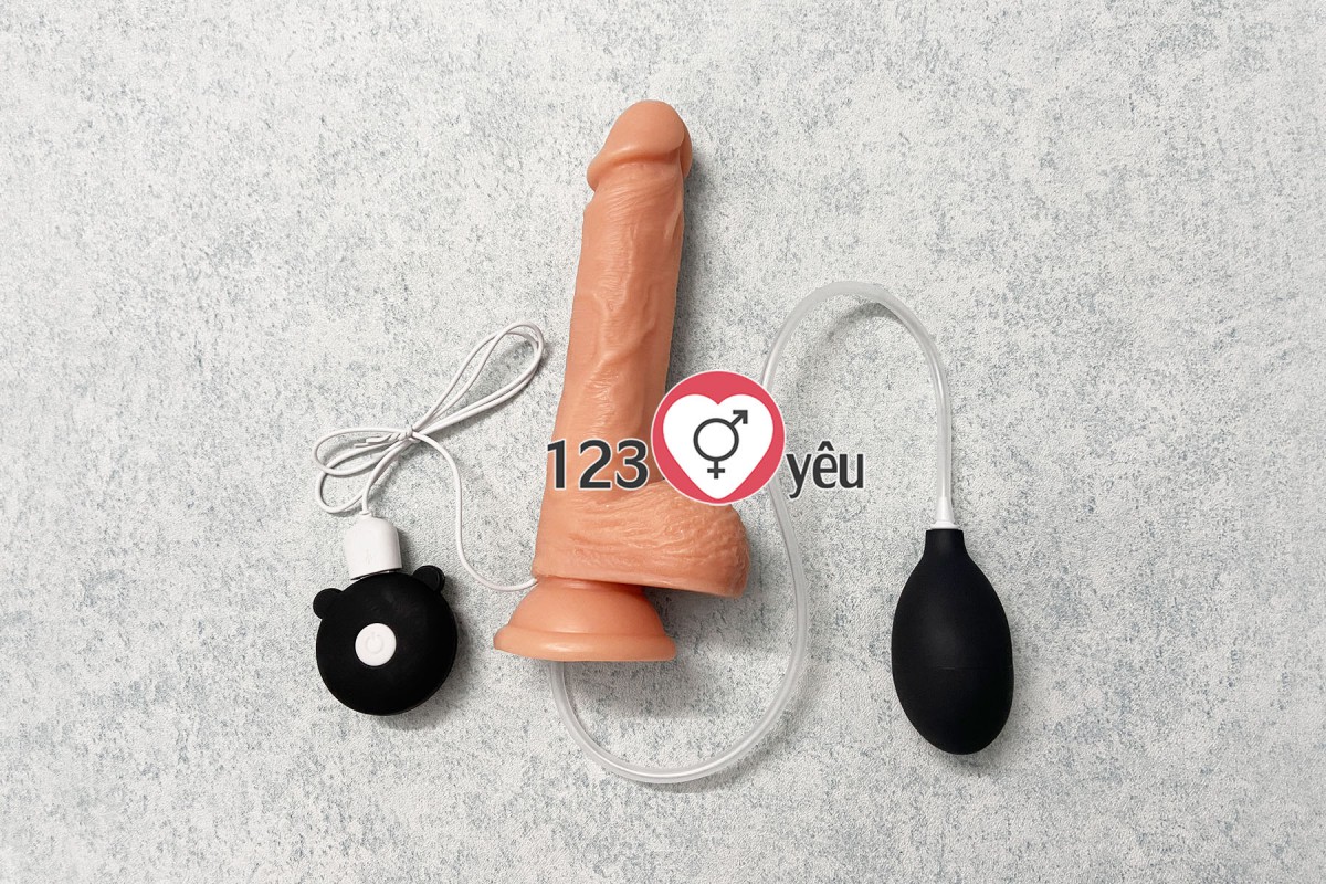 Dương vật giả silicone rung có tác dụng xuất tinh thực tế 1
