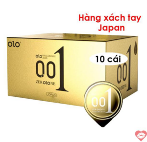 Bao cao su OLO 0.01 gân gai - Siêu mỏng kéo dài thời gian - Hộp 10 cái