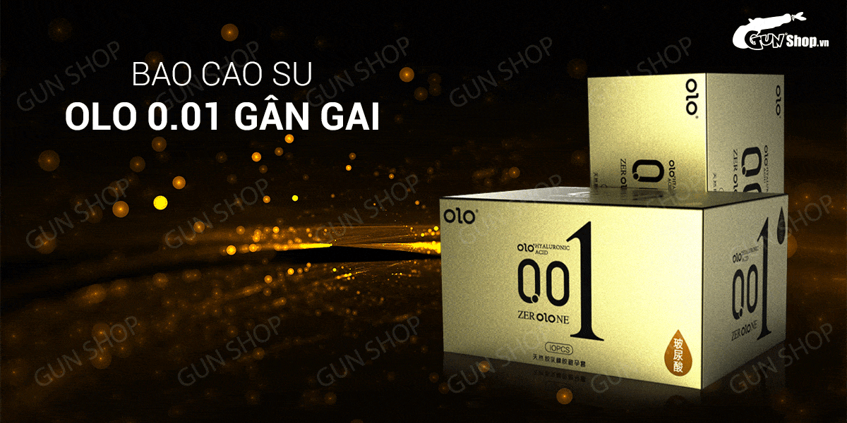 Bao Cao Su Có Gân OLO 0.01 - Siêu Mỏng Bền Lâu - Hộp 10