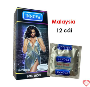 Phân phối Bao cao su gân gai Innova Đen Kéo dài thời gian 12 cái mới nhất