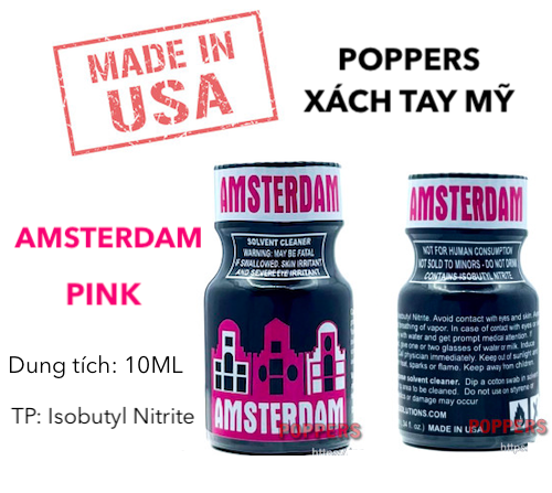 Nước hoa hồng PWD Amsterdam Pink Popper 10ml chính hãng Mỹ phù hợp cho Top Bot